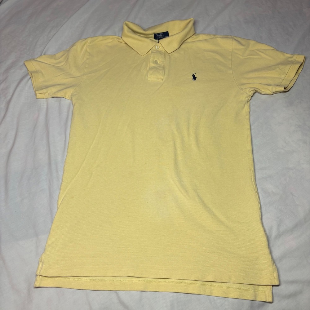 Polo Ralph Lauren Kids XL 18-20 Yellow Cotton Pique Short Sleeve Polo Shirt